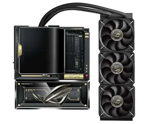 Asus встроила во флагманскую плату ROG Crosshair X870E Edition 20 огромный OLED-дисплей и 360-мм СЖО