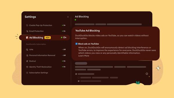Бесплатный браузер DuckDuckGo теперь блокирует большинство видеорекламы на YouTube