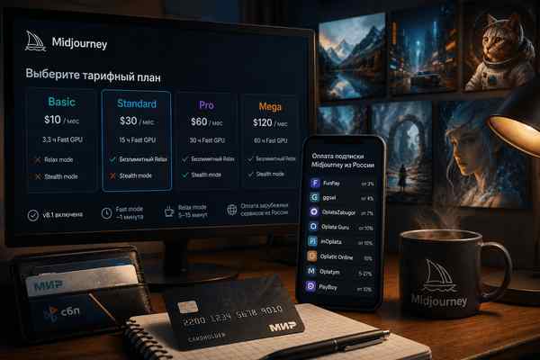 Купить подписку Midjourney из России