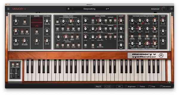 Memory V воссоздает Memorymoog без особых головных болей и цен.